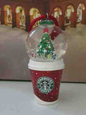 ** Rare Starbucks 2007 Holiday Snow Globe Ornament Red To Go Cup Christmas Tree - Sold on eBay Dec, 12th 2019 for $31.00