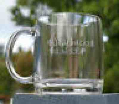 Early Starbucks Coffee Company Clear Etched Drinking Glass Mug Cup - Sold on eBay Dec, 6th 2019 for $25.00