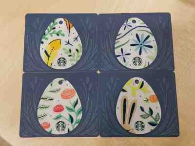 Starbucks Easter Egg Card 2018  Malaysia Version Set of 4 Cards No credit - Sold on eBay Dec, 3rd 2019 for $22.99
