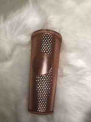 Starbucks Pink Tumbler 2019 Rose Gold Radiant Iridescent Jeweled 24oz Cold Cup - Sold on eBay Dec, 18th 2019 for $42.99