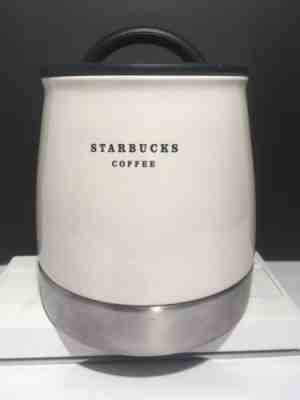 Starbucks 2007 56 OZ 2 LB Coffee Canister Stainelss & Ceramic Cookie Jar - Sold on eBay Dec, 18th 2019 for $33.00