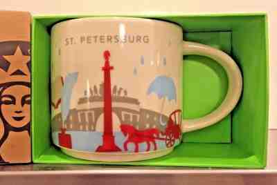 14oz Starbucks RUSSIA ST PETERSBURG You Are Here YAH Series Mug With Box NEW - Sold on eBay Dec, 18th 2019 for $49.99