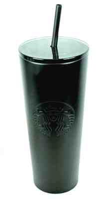 2019 Starbucks Venti Matte Black Stainless Steel Cold Cup Black Lid/Straw BNWT - Sold on eBay Dec, 18th 2019 for $44.88