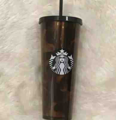 Starbucks Tumbler Tortoise Shell Acrylic Cold Cup Venti Cheetah Leopard NEW - Sold on eBay Dec, 18th 2019 for $58.80