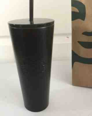 Starbucks Venti matte black Tumbler 2018 holiday Stainless Steel Tumbler 24 oz - Sold on eBay Dec, 18th 2019 for $37.49