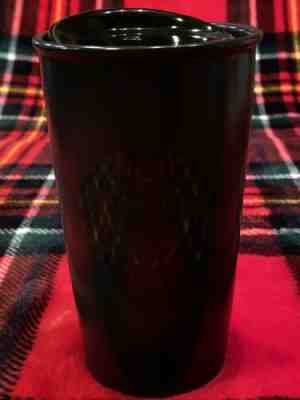 Starbucks Ceramic 12 oz Tumbler travel w/lid 2015 Matte Black Classic logo - Sold on eBay Dec, 18th 2019 for $18.00
