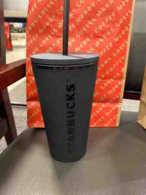 Starbucks Matte Black Tumbler Cold Cup 16 oz Grande Mug Collection BRAND NEW - Sold on eBay Dec, 18th 2019 for $25.00