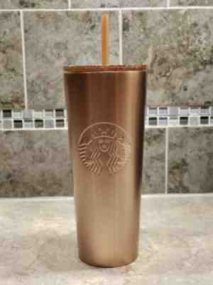 Starbucks Rose Gold Metal 24 oz Tumbler Sold Out great for travel NWT ships free - Sold on eBay Dec, 17th 2019 for $55.00