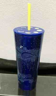 STARBUCKS ASIA METALLIC BLUE MOON BUNNY 16oz STAINLESS STEEL TUMBLER US SELLER - Sold on eBay Dec, 17th 2019 for $42.50