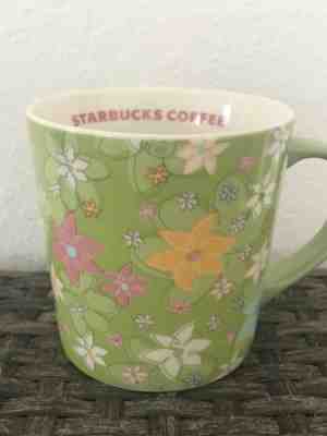 Starbucks 2005 Collectible Coffee Mug Cup Green Flowers Spring Floral 16 oz MINT - Sold on eBay Dec, 17th 2019 for $25.00
