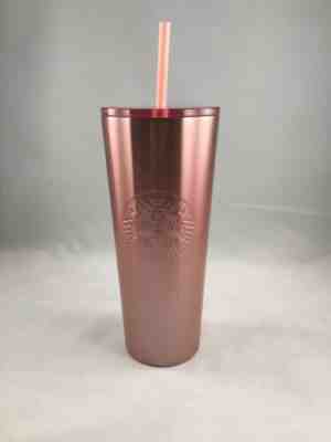 Starbucks 24oz Glitter Gradient Rose Gold Pink Cold Cup/Tumbler 2019 - Sold on eBay Dec, 17th 2019 for $39.99