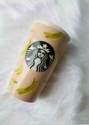 Starbucks Bananas 12 Oz Travel Ceramic Coffee Mug White Lid SKU - Sold on eBay Dec, 17th 2019 for $34.99