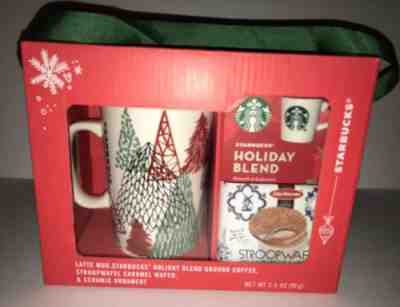 NEW STARBUCKS 2018 Holiday Gift Set Mug, Ornament stroopwafel coffee blend latte - Sold on eBay Dec, 17th 2019 for $24.99