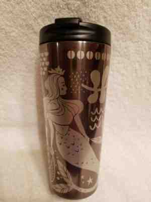 Starbucks 2017 Silver SIREN Blackish Mirrored Stainless Steel 16oz Tumbler - Sold on eBay Dec, 17th 2019 for $25.00
