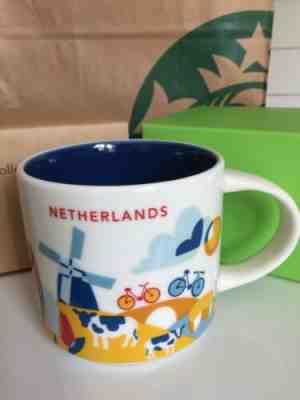 Starbucks Netherlands YAH Mug Windmill Bicycle Canal Coffee Cup You Are Here New - Sold on eBay Dec, 17th 2019 for $35.99