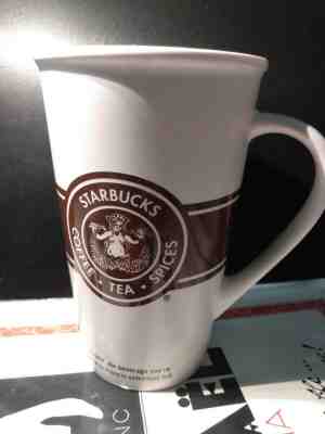 starbucks coffee mug . original starbucks logo pikes place design - Sold on eBay Dec, 17th 2019 for $19.27