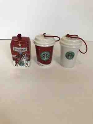 Starbucks Collectible Holiday Christmas Ornaments-2004 2007-Coffee Cup Bag-EUC - Sold on eBay Dec, 17th 2019 for $22.73