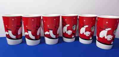 6- Starbucks Mug Holiday Boy, Dog & Sled Tall 2011 Christmas Winter Coffee Cups - Sold on eBay Dec, 17th 2019 for $45.00