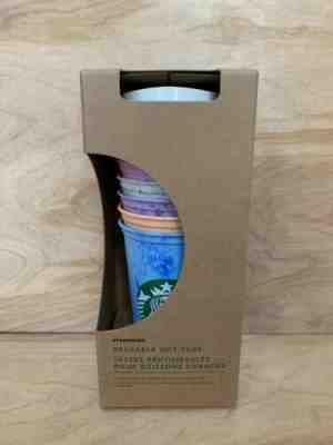 Starbucks Summer 2019 Reusable hot Cup Collection Set of (6) Cups 16oz NEW - Sold on eBay Dec, 17th 2019 for $27.99