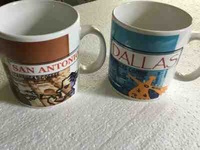 EUC Starbucks 1999 Dallas and San Antonio Coffee Cups Soup Mugs 20 oz - Sold on eBay Dec, 17th 2019 for $19.95