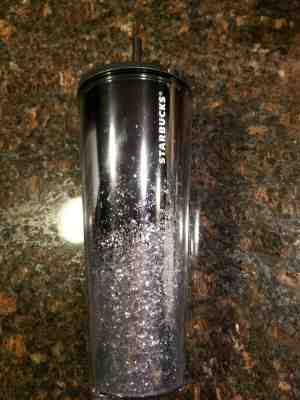 BRAND NEW Starbucks Holiday 2019 Venti Tumbler BLACK/SILVER Cascading Snow 24oz  - Sold on eBay Dec, 17th 2019 for $29.99
