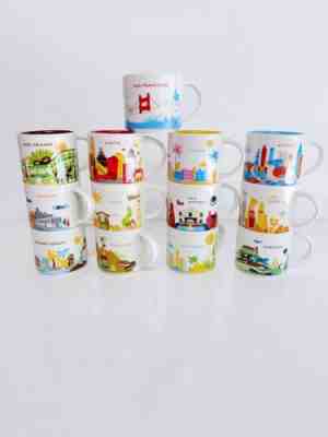 Starbucks You Are Here Mug Mugs Lot RARE 2013 2014 2015 2016 - Sold on eBay Dec, 17th 2019 for $149.99