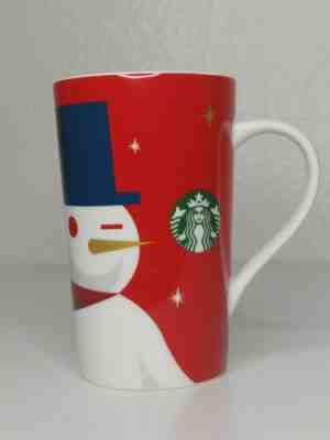 STARBUCKS 2012 RED CHRISTMAS HOLIDAY SNOWMAN Tall Coffee Mug 16 fl. oz.   - Sold on eBay Dec, 17th 2019 for $16.99