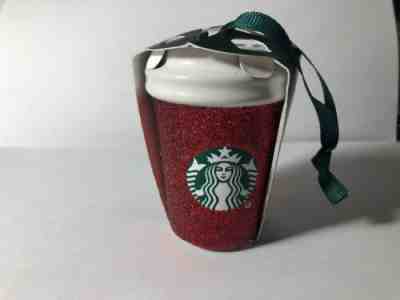 New Starbucks Holiday 2019 Red Glitter Cup Ornament - Sold on eBay Dec, 17th 2019 for $16.85