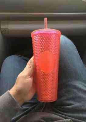 Starbucks Holiday 2019 Studded Tumbler Cold Cup Hot Pink 24oz LIMITED EDITION - Sold on eBay Dec, 17th 2019 for $36.00