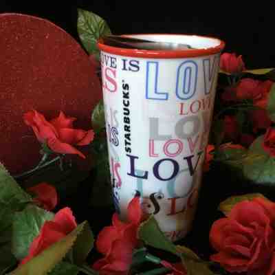 Starbucks Tumbler Travel Mug & Lid Ceramic LOVE 12oz Cup - LIMITED EDITION - NEW - Sold on eBay Dec, 17th 2019 for $27.00