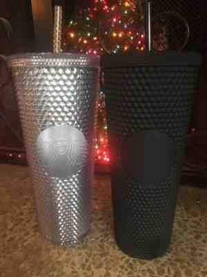 Starbucks Studded Tumbler Cups - Matte Black+Silver CHRISTMAS GIFT - NEW  - Sold on eBay Dec, 17th 2019 for $100.00