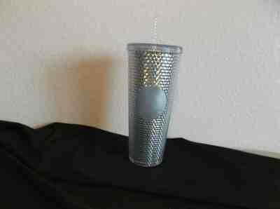 NEW STARBUCKS 2019 Venti Bling Platinum Studded Cold Cup Tumbler WINTER HOLIDAY - Sold on eBay Dec, 17th 2019 for $24.95