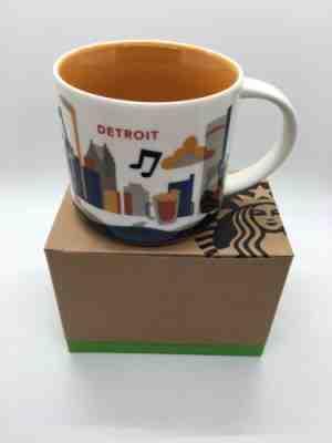 Starbucks Detroit Coffee Mug - "You Are Here" Collection - 14oz Mug Cup 2017 NEW - Sold on eBay Dec, 17th 2019 for $19.99