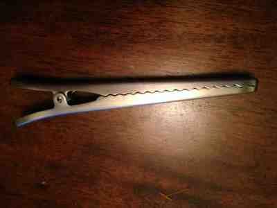 Starbucks coffee bean bag clip freshness keeper stainless steel never used - Sold on eBay Dec, 17th 2019 for $19.95