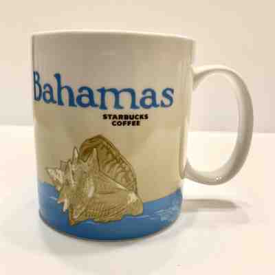 Starbucks Coffee BAHAMAS Global Icon Mug Collector Series 2017 Blue White Gold - Sold on eBay Dec, 17th 2019 for $16.00