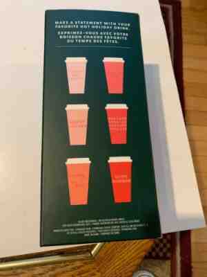 NEW Starbucks 2019 Winter Holiday Christmas REUSABLE HOT CUPS  6 pack.   i - Sold on eBay Dec, 17th 2019 for $20.00
