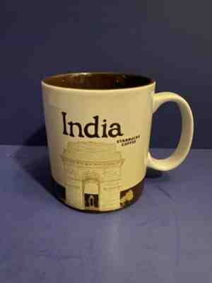 Starbucks INDIA COLLECTOR SERIES Mug 2012 w. India Gate & Cricket images 16 oz - Sold on eBay Dec, 17th 2019 for $15.00