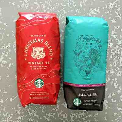 NEW Starbucks 2018 Holiday Anniversary Whole Bean Dark Roast Coffee LOT of 2 lbs - Sold on eBay Dec, 17th 2019 for $16.99
