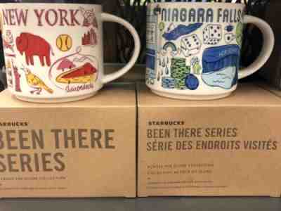 Starbucks New York & Niagara Falls Mugs Set Been There Series NEW - Sold on eBay Dec, 17th 2019 for $41.25