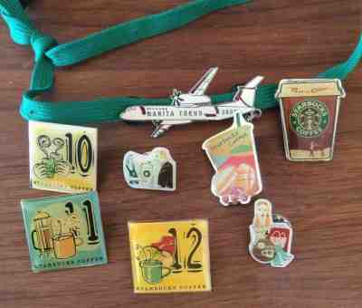 Starbucks coffee Pin badge 8 pieces - Sold on eBay Dec, 17th 2019 for $26.40