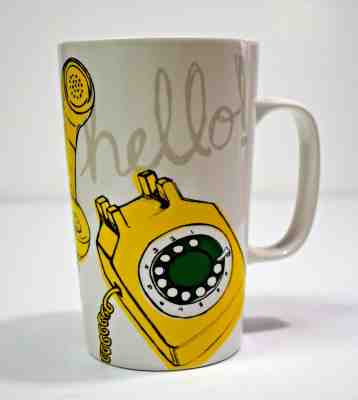 Starbucks Hello Coffee Mug Cup Tea Yellow Rotary Telephone 2015 Phone w/ Cord - Sold on eBay Dec, 17th 2019 for $16.99