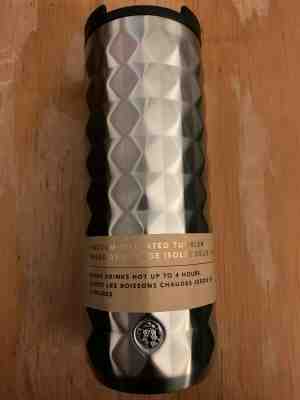 Starbucks Vacuum insulated Silver Studded Stainless Steel Tumbler 16 oz - Sold on eBay Dec, 17th 2019 for $30.00
