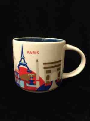 Starbucks Paris Mug YAH Eiffel Tower Beret Bread France Coffee Cup You Are Here - Sold on eBay Dec, 17th 2019 for $49.99