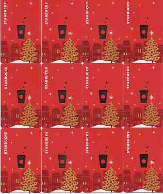 CS1203 2012 China Starbucks coffee Golden Christmas Tree MSR card 1pc - Sold on eBay Dec, 16th 2019 for $24.99