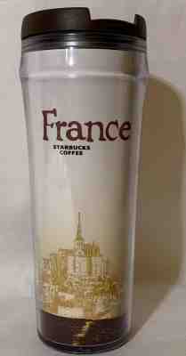STARBUCKS Coffee 2004 12 OZ Plastic Tumbler Collector Series FRANCE 7.5" tall - Sold on eBay Dec, 21st 2019 for $24.50