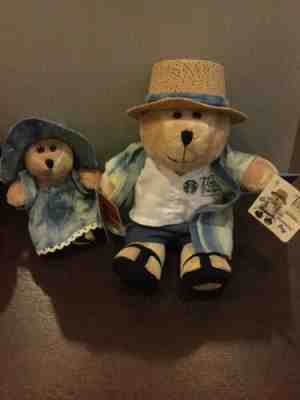 Starbucks THAILAND Indigo Blue Reward Bearista Bear Boy & Girl Keychain -No Card - Sold on eBay Dec, 21st 2019 for $74.99
