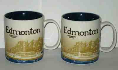 2 Starbucks 2009 City Collector Series EDMONTON Canada Mug 16 oz  - Sold on eBay Dec, 21st 2019 for $82.00