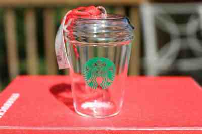STARBUCKS 2016 EUROPE CLEAR GLASS TO GO CUP SIREN ORNAMENT - Sold on eBay Dec, 21st 2019 for $22.00