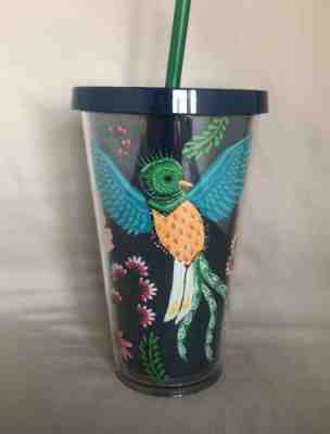 Starbucks Quetzel Bird Flower Acrylic Cold Cup 16 Oz 2017 BPA Free - Sold on eBay Dec, 21st 2019 for $20.00