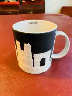 Starbucks Paris Eiffel Relief Collector Series Black & White Coffee Mug Cup 2011 - Sold on eBay Dec, 21st 2019 for $19.79